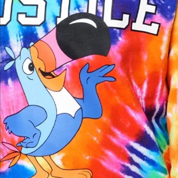 NWt 5 6 fruit loops rainbow tie dye hoodie pelican bird toucan sam Kelloggs fall - Picture 4 of 6